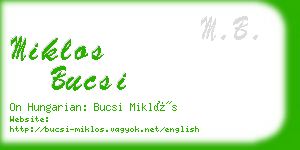 miklos bucsi business card